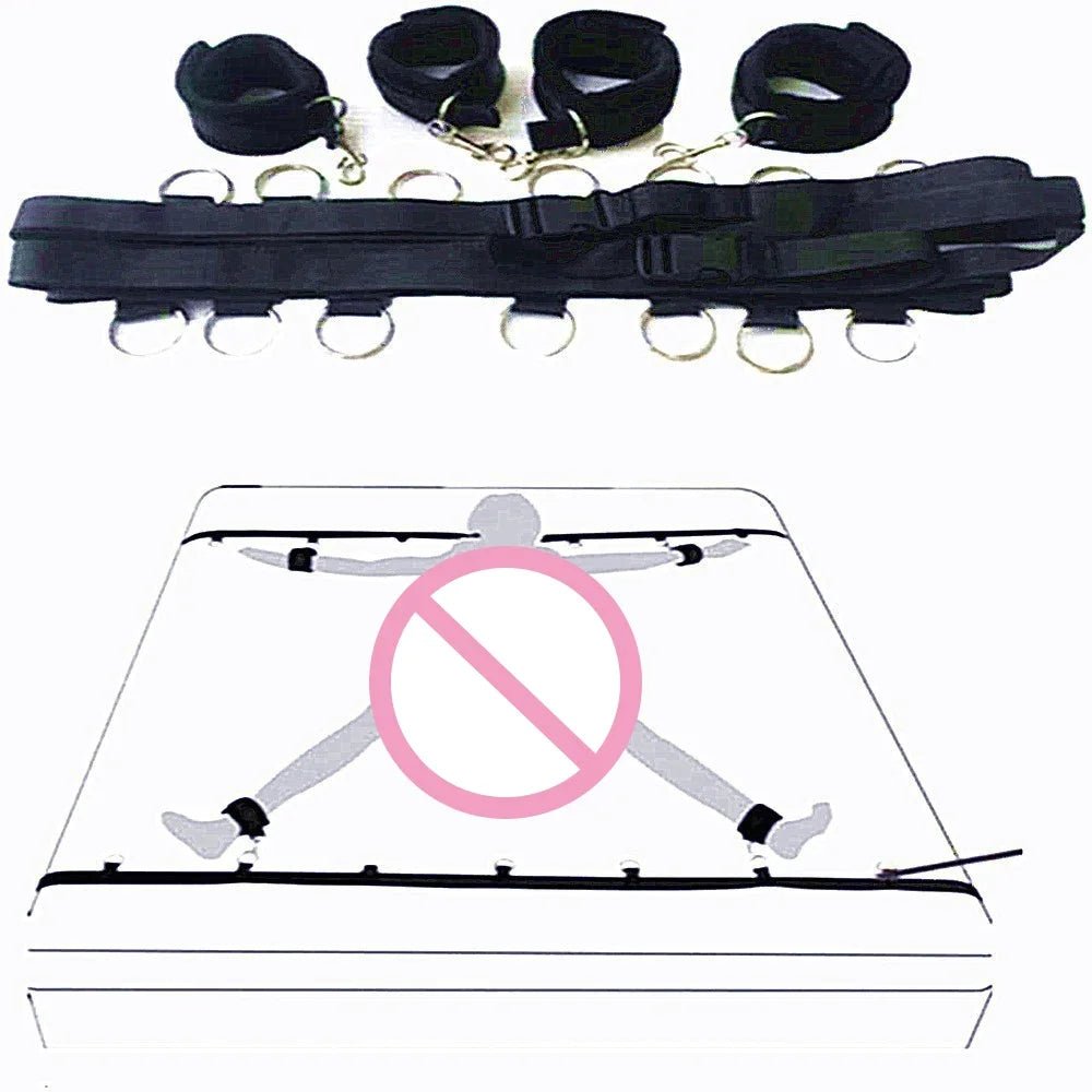 BDSM Bondage Set Soft Cuffs Ankle Restraints Sex Toys