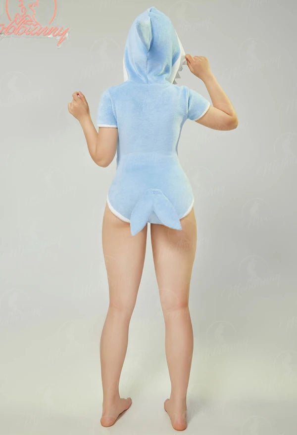 Mobbunny Women Sexy Lingerie Set Blue Shark Pajama Bodysuit