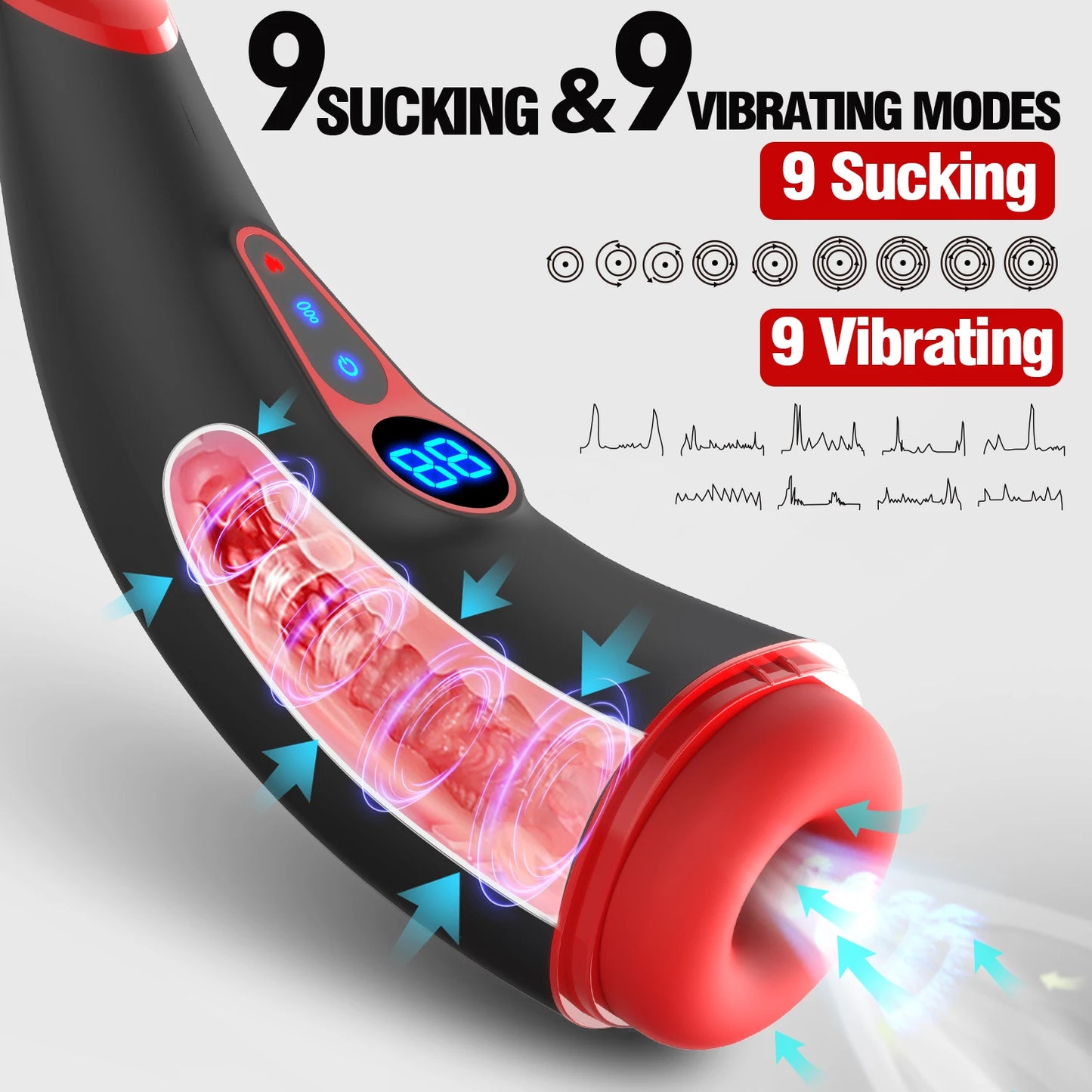 Automatic Vibrating Heating Male Pleasure Device Toy Experience