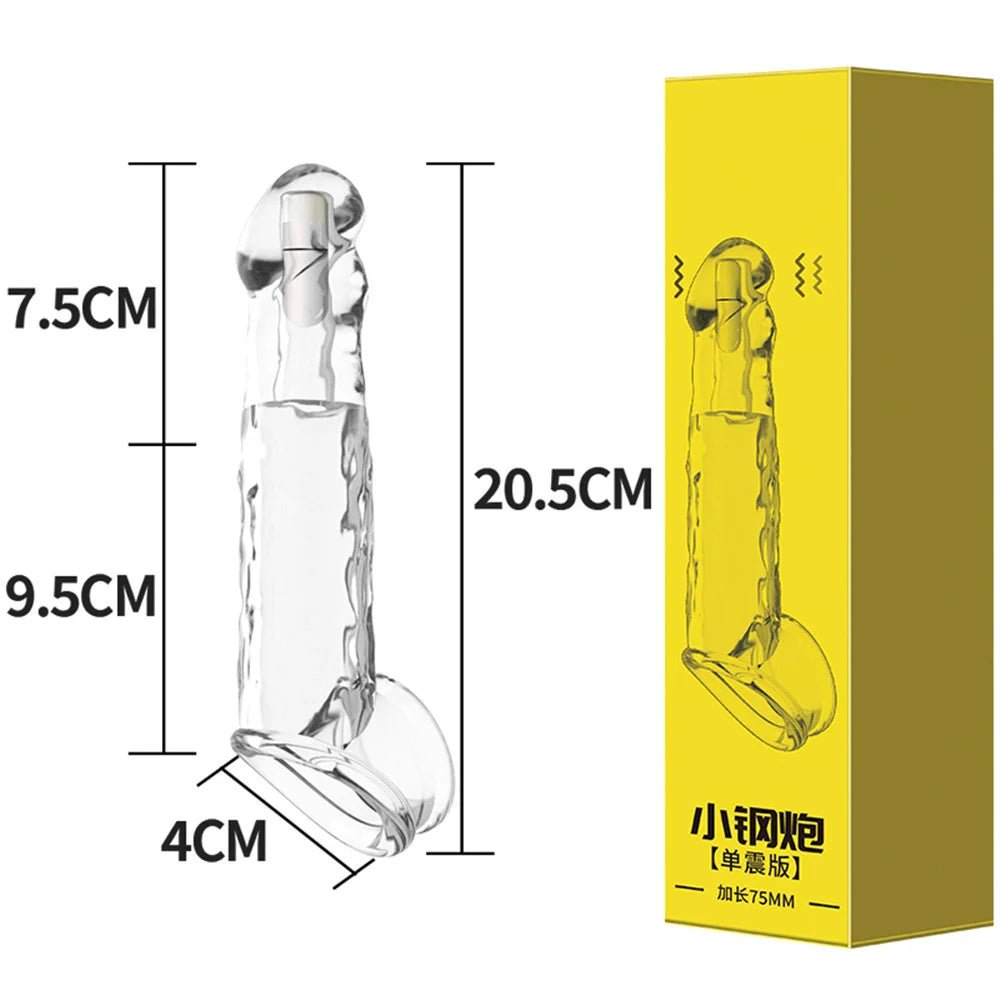 Vibrator For Men Delay Ejaculation Sleeve Extender Toy Device