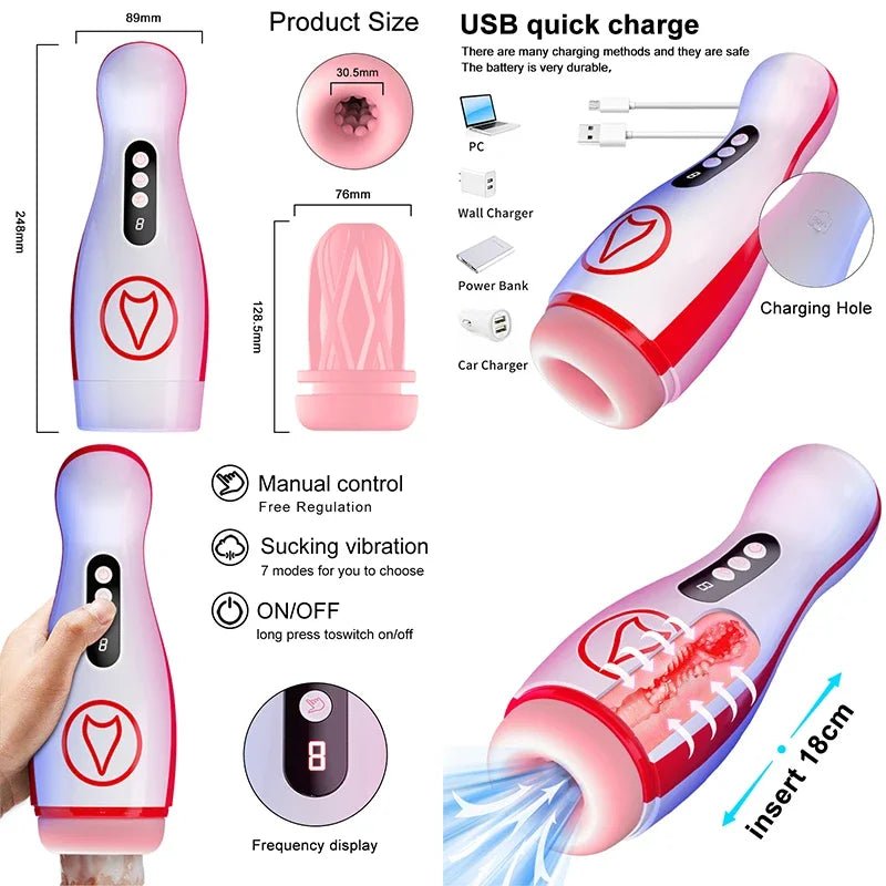 Male Automatic Pleasure Device And Vibrating Plug Stimulator for Ultimate Satisfaction