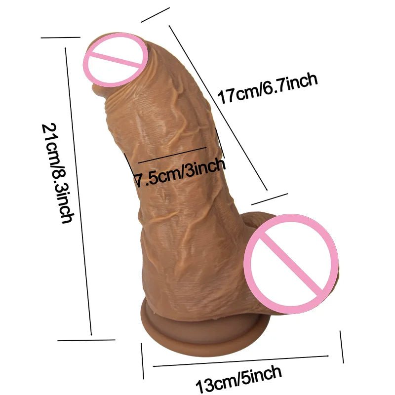 Realistic Veins Big Toy Liquid Silicone Suction Cup