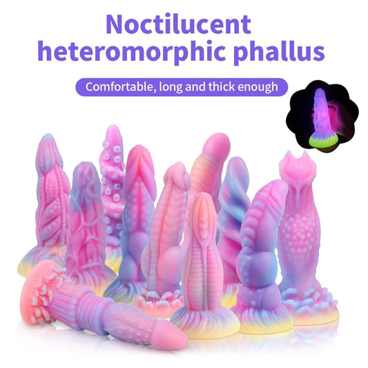 Dark Glowing Toy for Woman with Suction Cup Fun Play