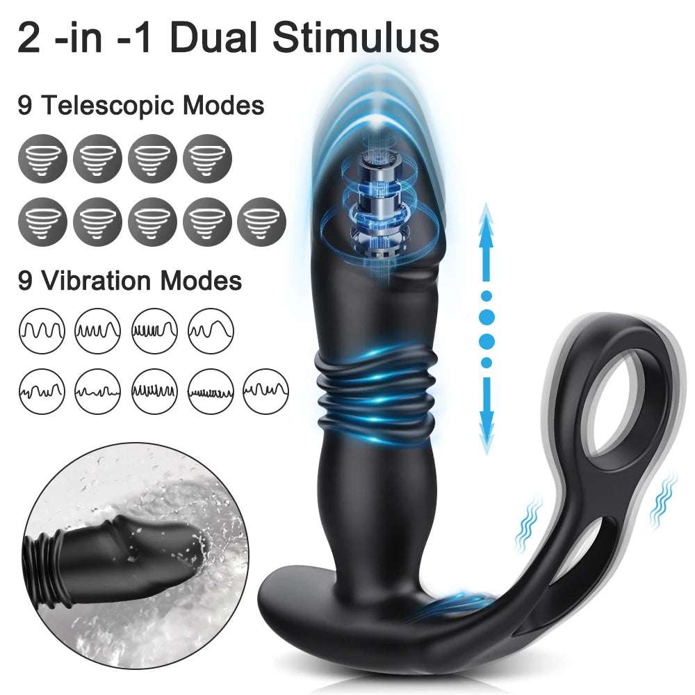 APP Control Telescopic Butt | Plug Anal Vibrator | Passionplayhousexxx