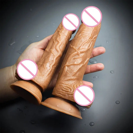 Realistic Huge Toy for Woman Suction Cup Soft Skin Touch