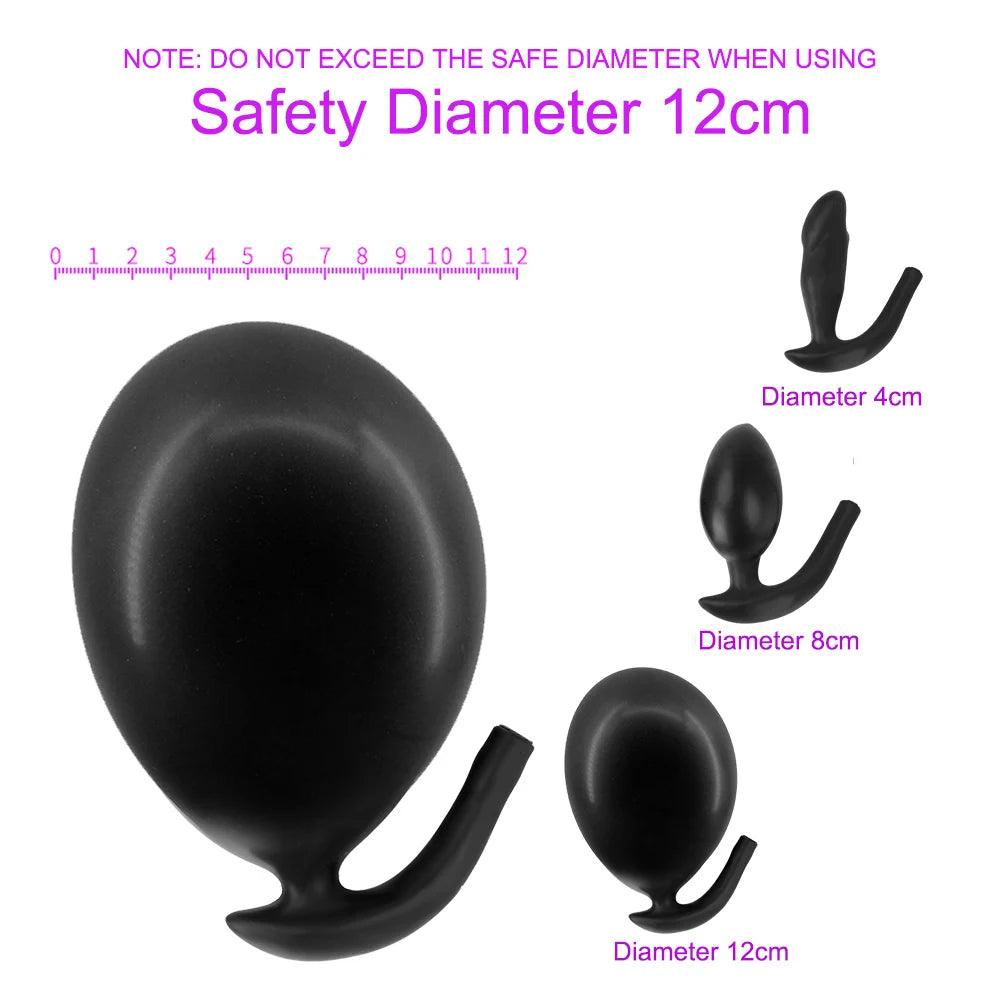 Go Out Silikone oppustet Super Big Anal Plug Dildo