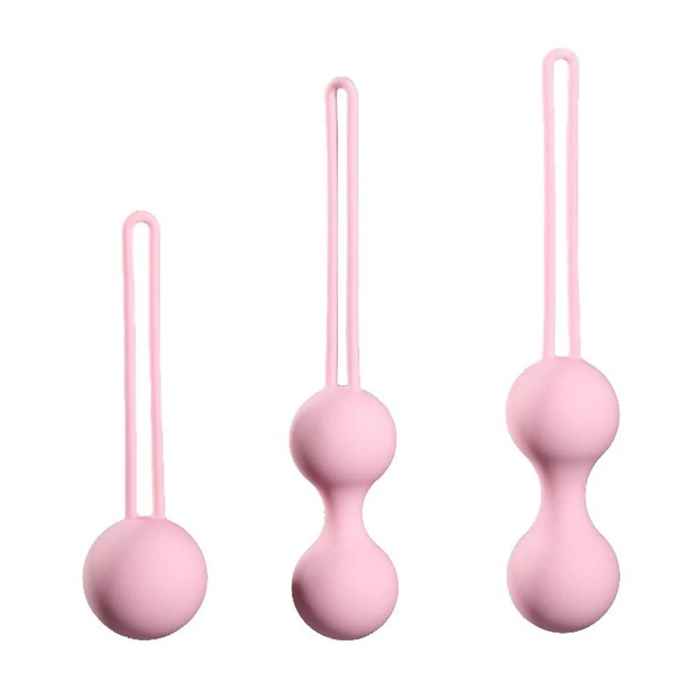 3PCS Safe Shrinking Kegel Ball Smart Ben Wa Balls Geisha Silicone