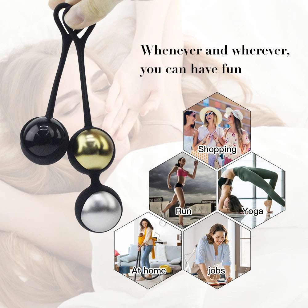 Wireless Kegel Balls Vibrator For Women Ben Wa Weight Ball Vibrating Egg Geisha Vagina Ball Tighten Exercise Couples Sex Toys