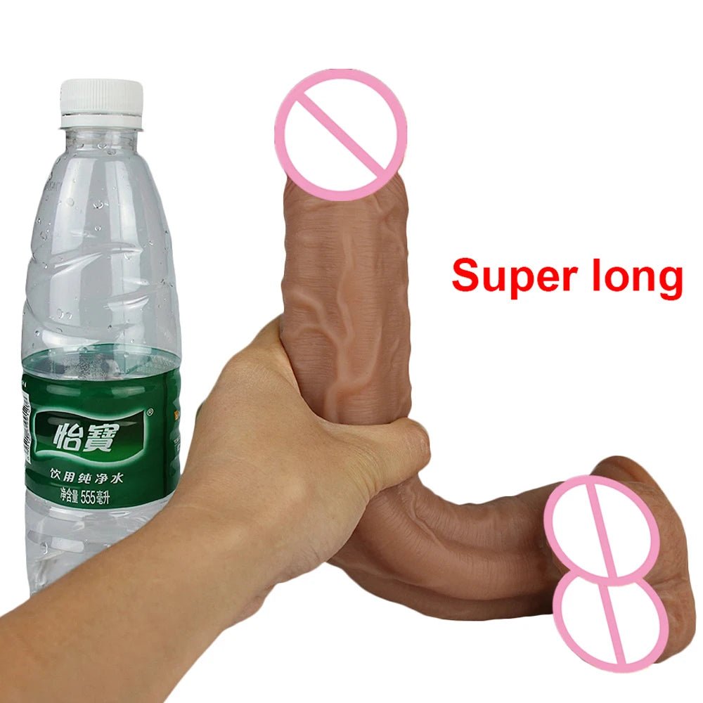 35CM Realistic Silicone Toy Black Large Pleasure Tool