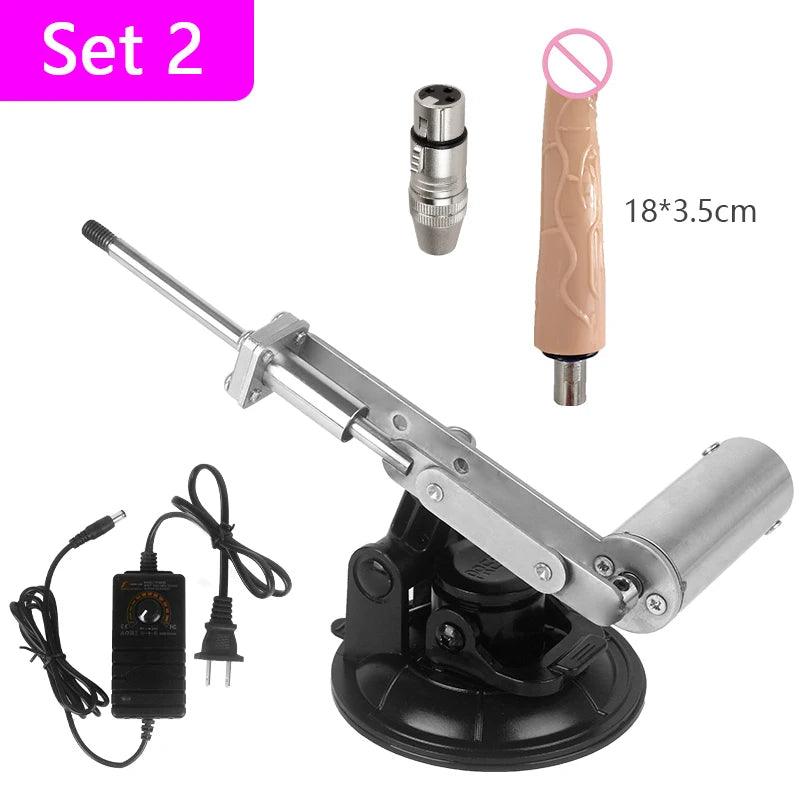 Mini teleskopisk sexmaskine med dildo 39 mm slaglængde