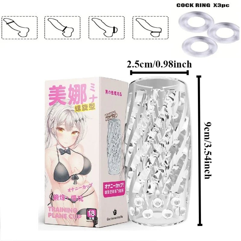 Male Artificial Exercise Long-Lasting Pleasure Toy Screw