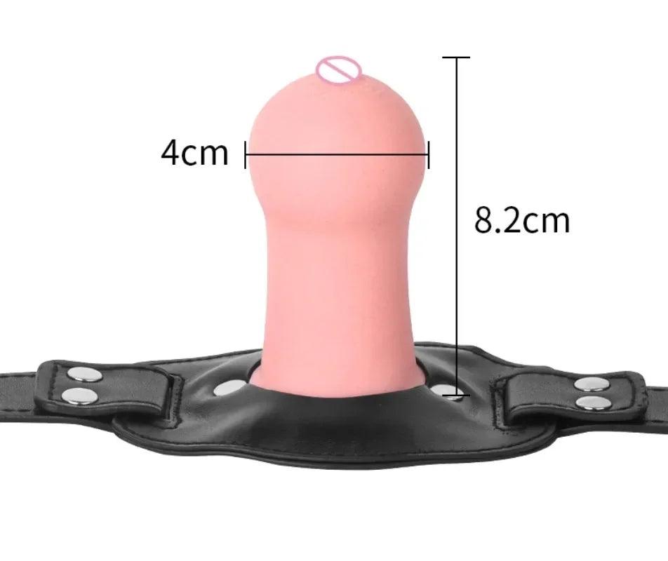 Silicone Mouth Gag Realistic Fanny Nipple Mo Toy Personal Pleasure