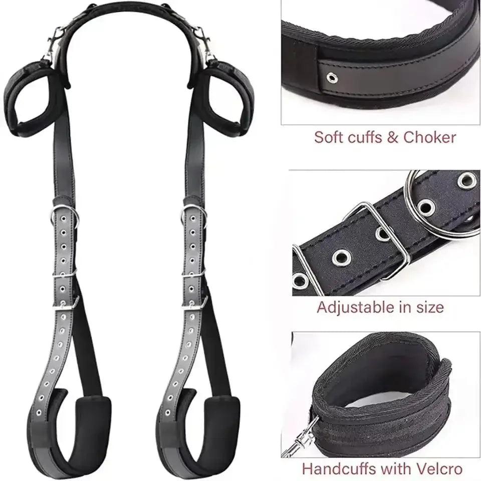BDSM Sex Handcuffs Restraints Open Leg Ankle Cuffs Set
