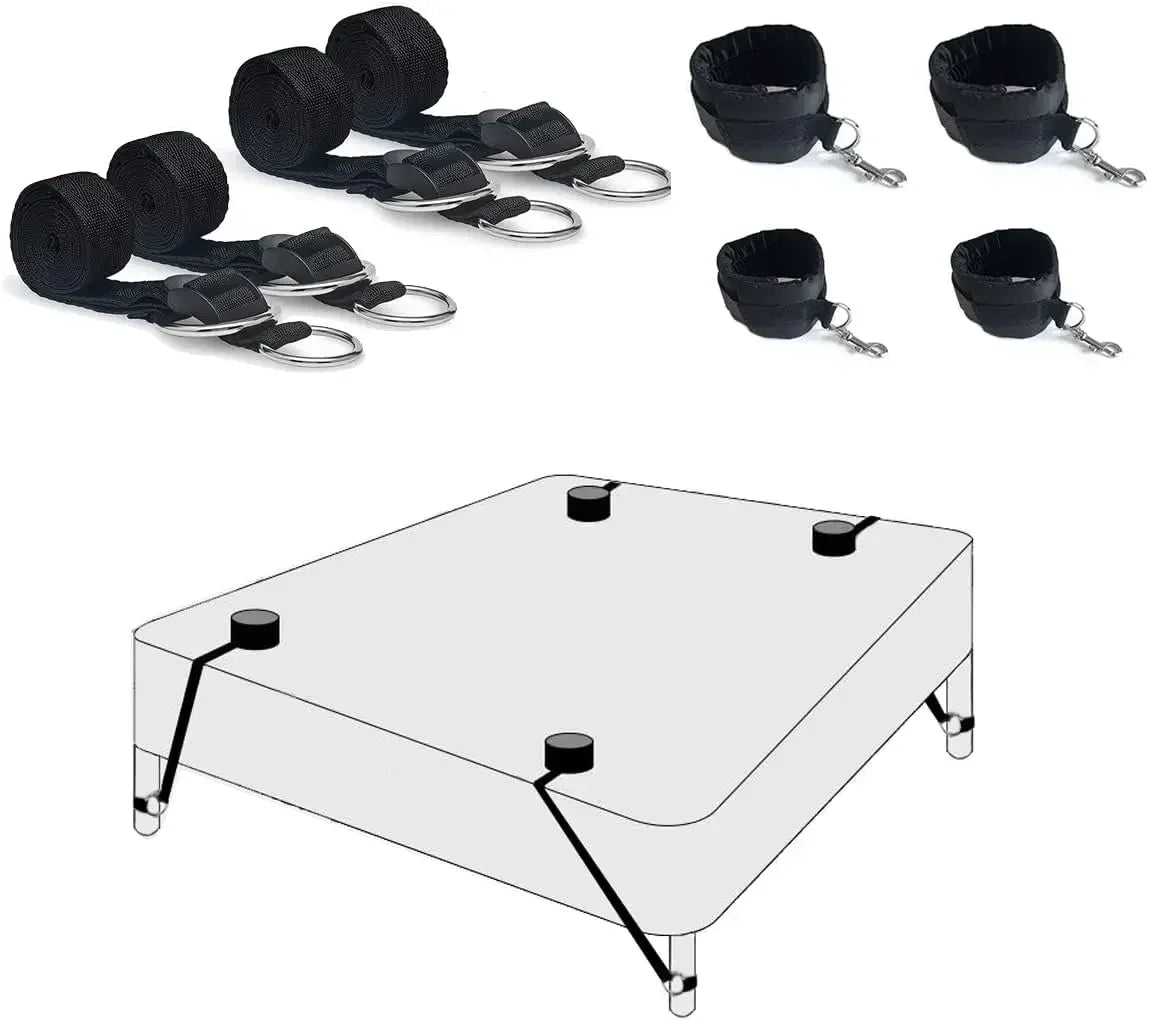 Bed BDSM Kit Set Sex Toy Handcuffs for Couples Fun