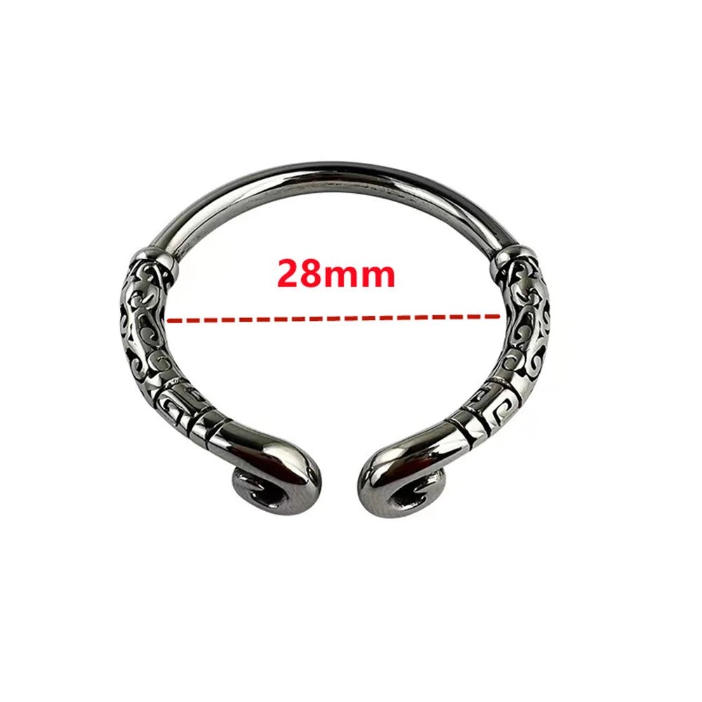 Stainless Steel Head Glans Ring With Joy Ball Beads For Pleasure