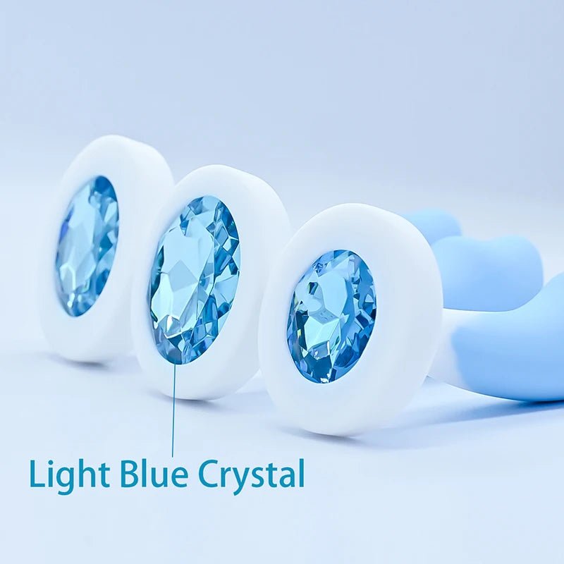 Silicone Crystal Anal Plug |Crystal Base Butt Plug|Passionplayhousexxx