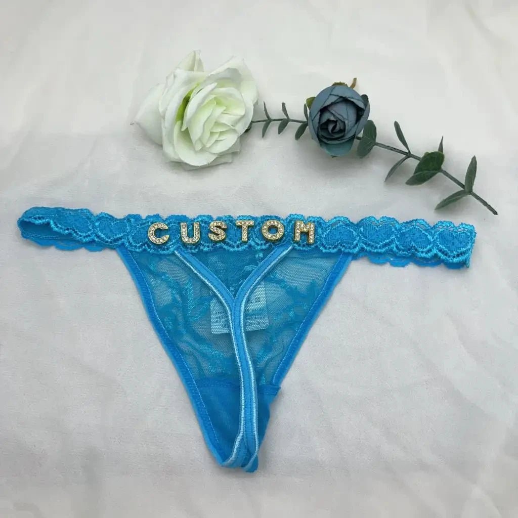 Customized Panties Sexy Lace Underwear Thong Jewelry Women