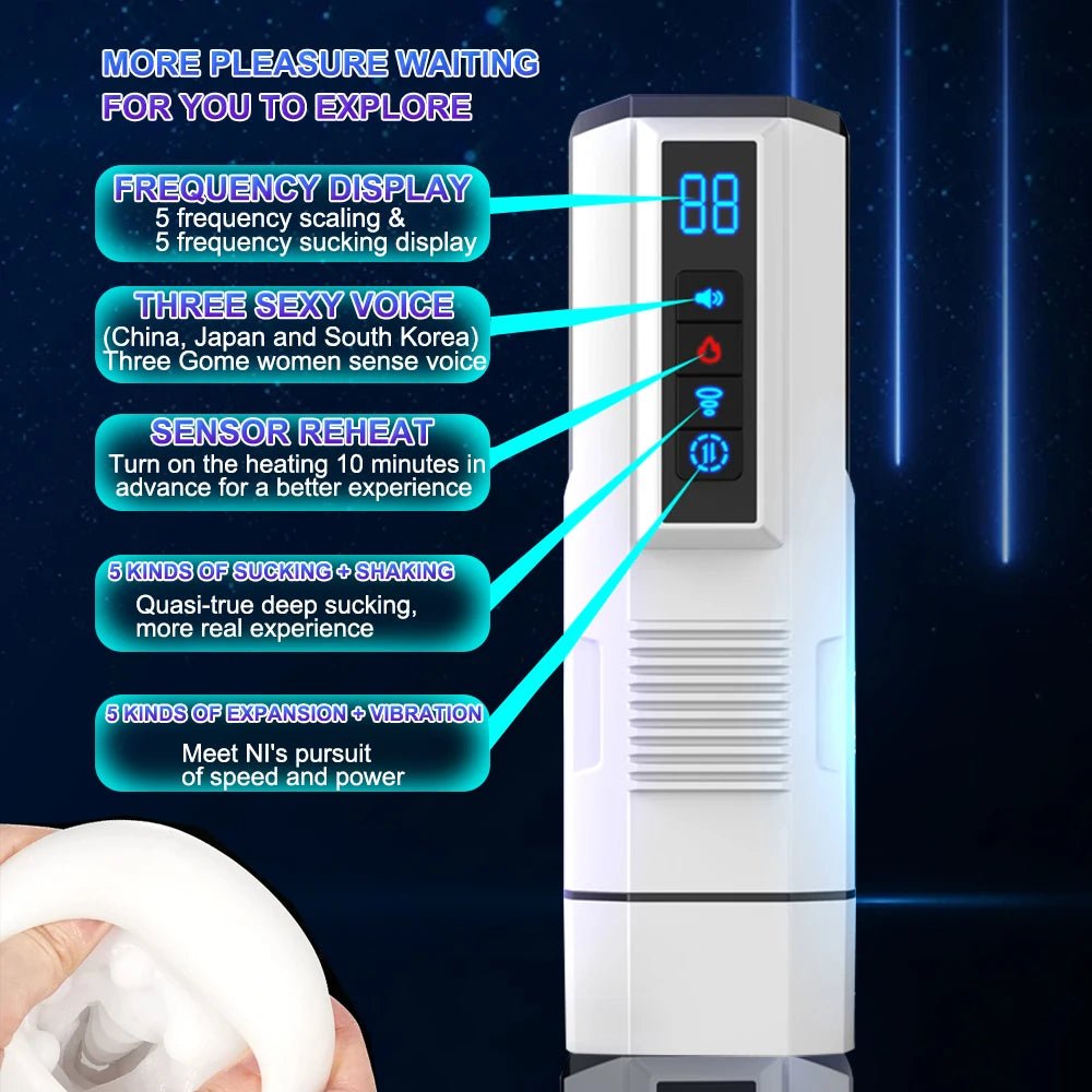 Automatic Telescopic Male Cup Sucking Machine for Pleasure