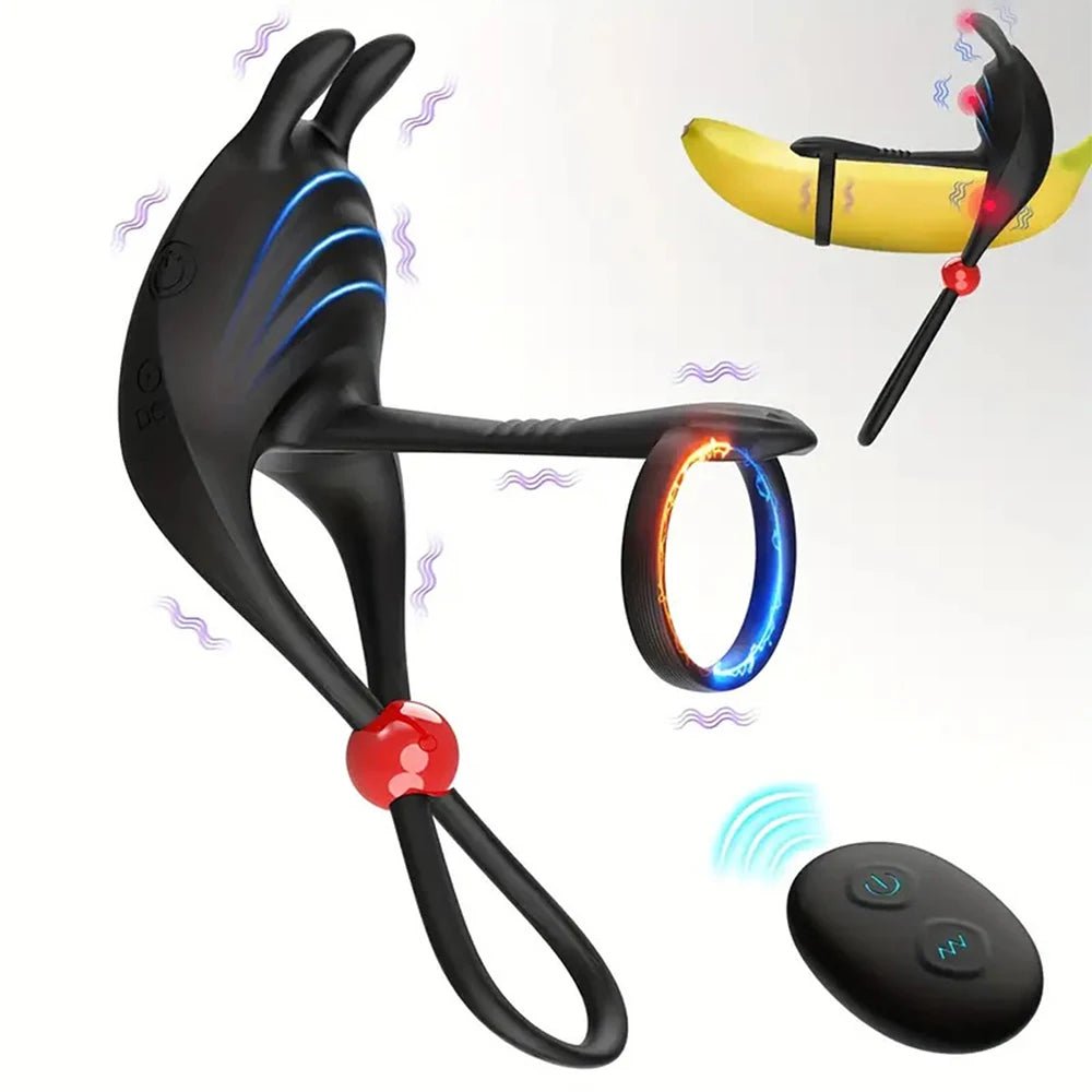 Adjustable Buckle Vibrating Ring for Couples Pleasure Toy