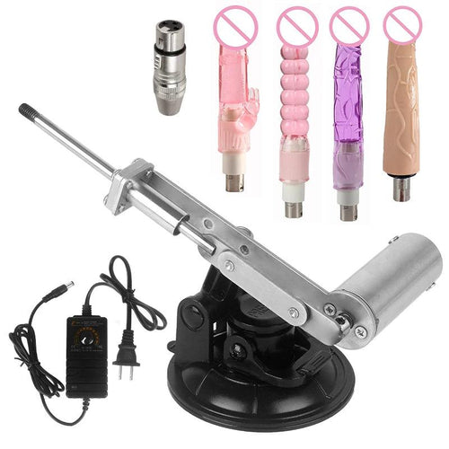 Mini teleskopisk sexmaskine med dildo 39 mm slaglængde
