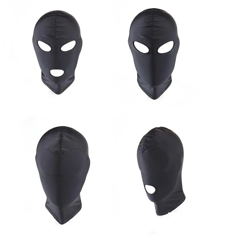 3 Hole Mask Hood Sexy Toys Open Mouth Eye Bondage Set