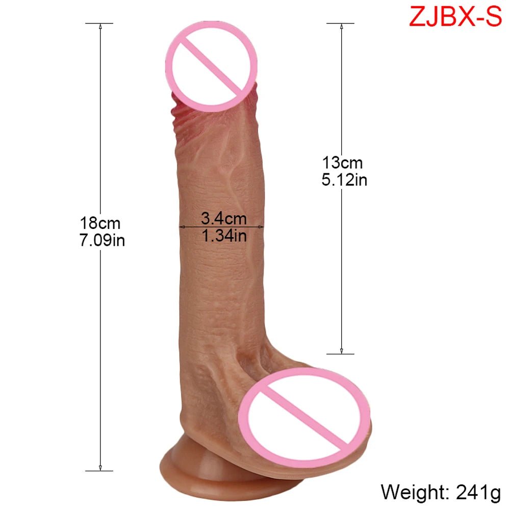 35CM Realistic Silicone Toy Black Large Pleasure Tool