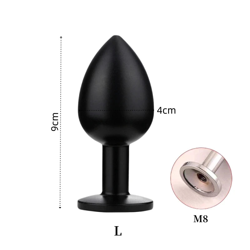 25cm Mini Elegant Metal Plug with Charming Small Tail Toy