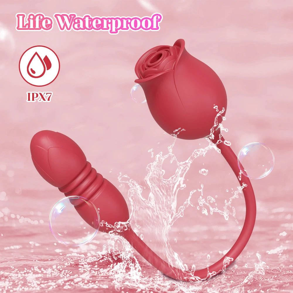 Rose Sucking Thrusting Vibrator for Ultimate Pleasure Device