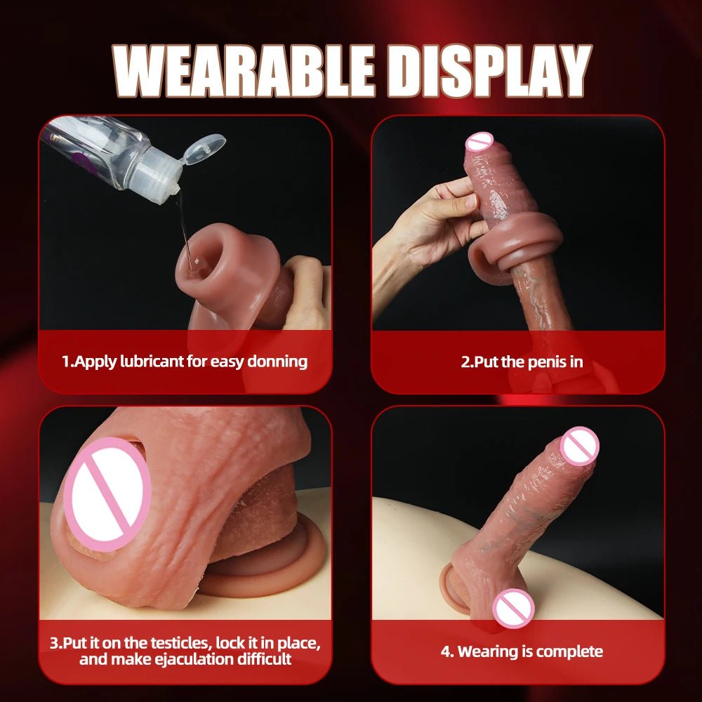 Men Extender Silicone Sleeve For Realistic Enlargement