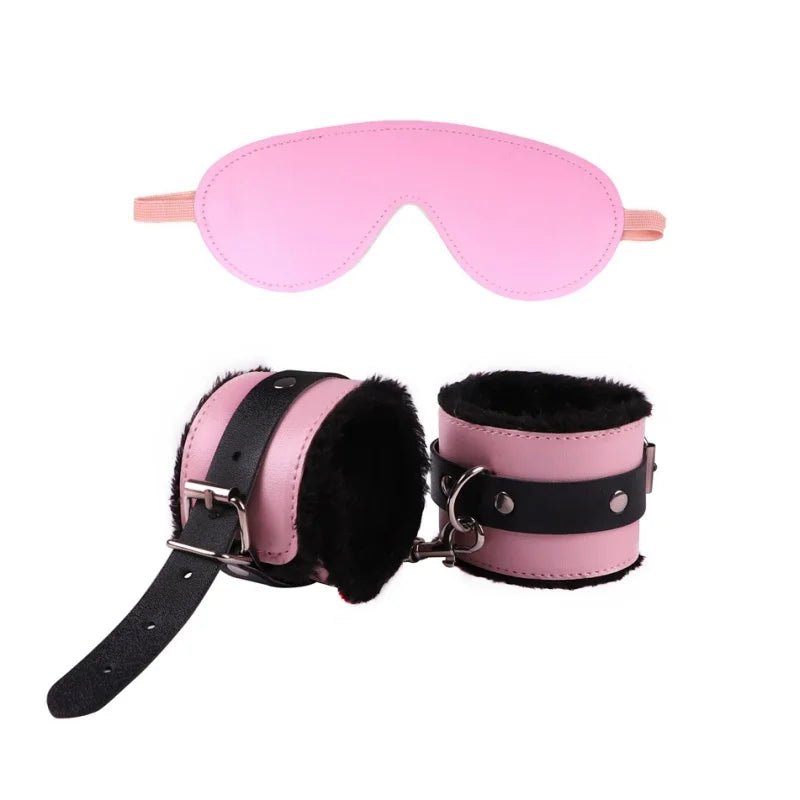 Bondage Equipment Erotic Handcuffs With Blindfold BDSM Kit
