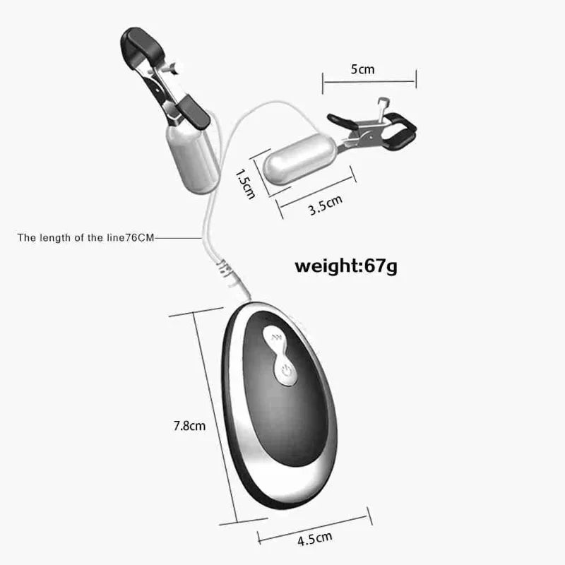 Powerful 20-Frequency Nipple Vibrator for Adult Fun Device