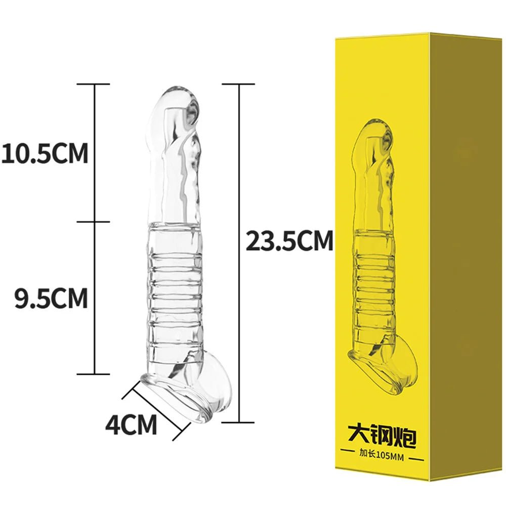 Vibrator For Men Delay Ejaculation Sleeve Extender Toy Device