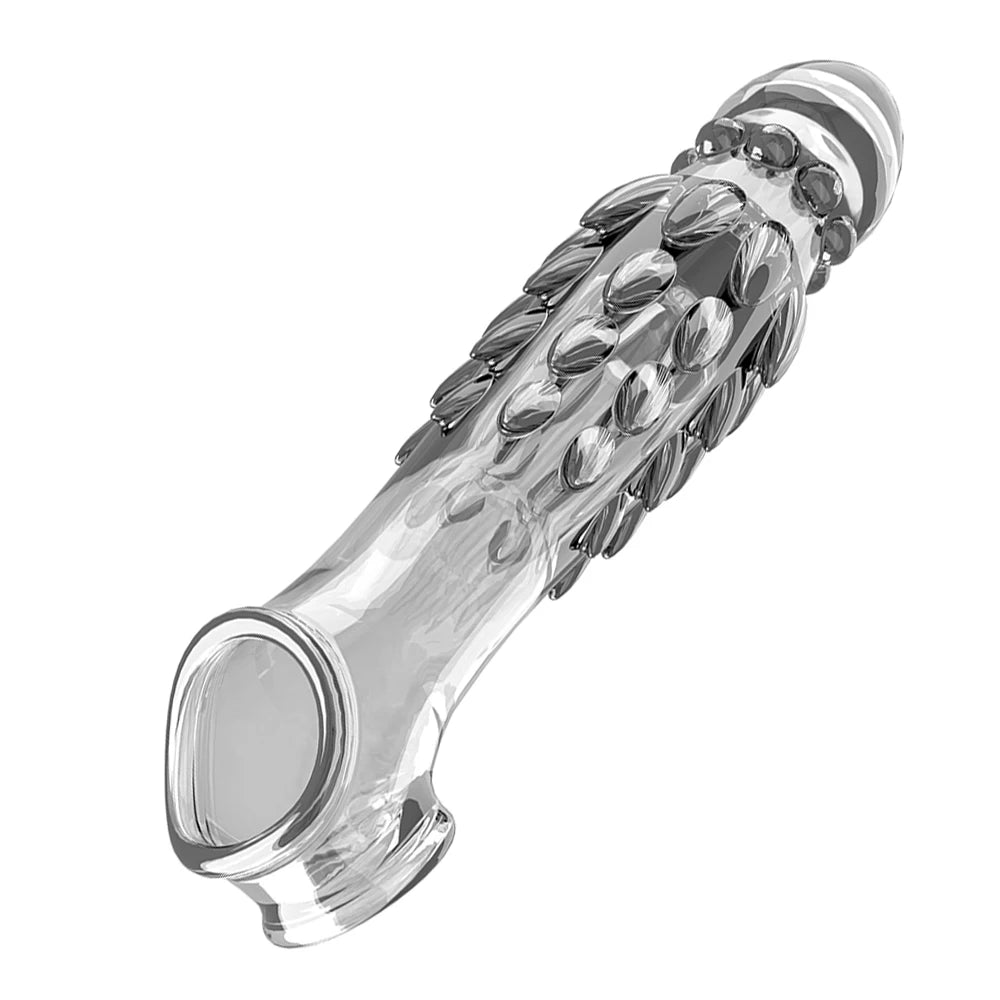 Reusable Condoms Size Extension Sleeve with Vibrator Enhancer