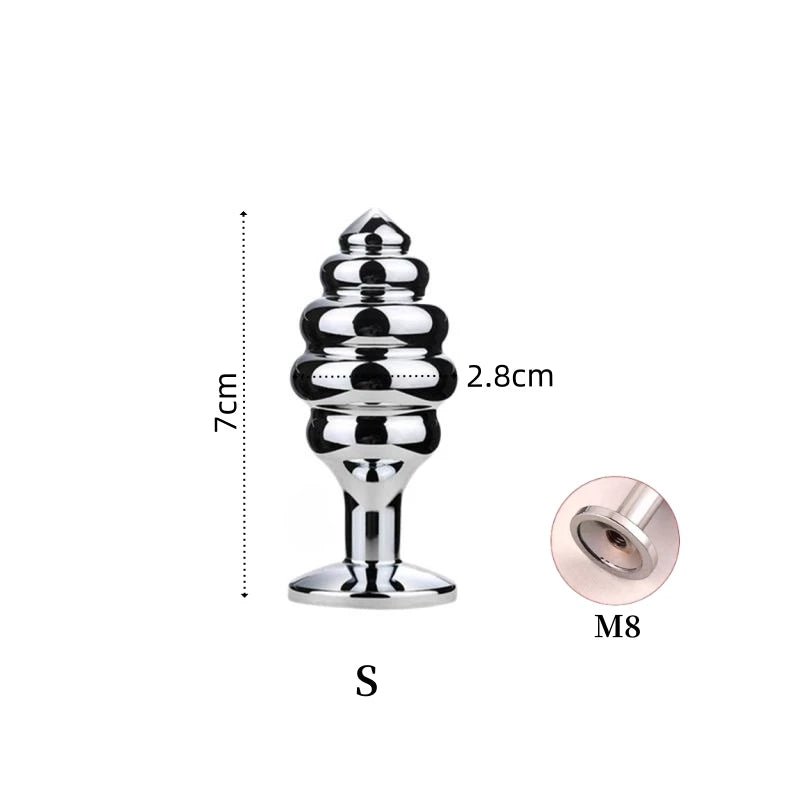 25cm Mini Elegant Metal Plug with Charming Small Tail Toy