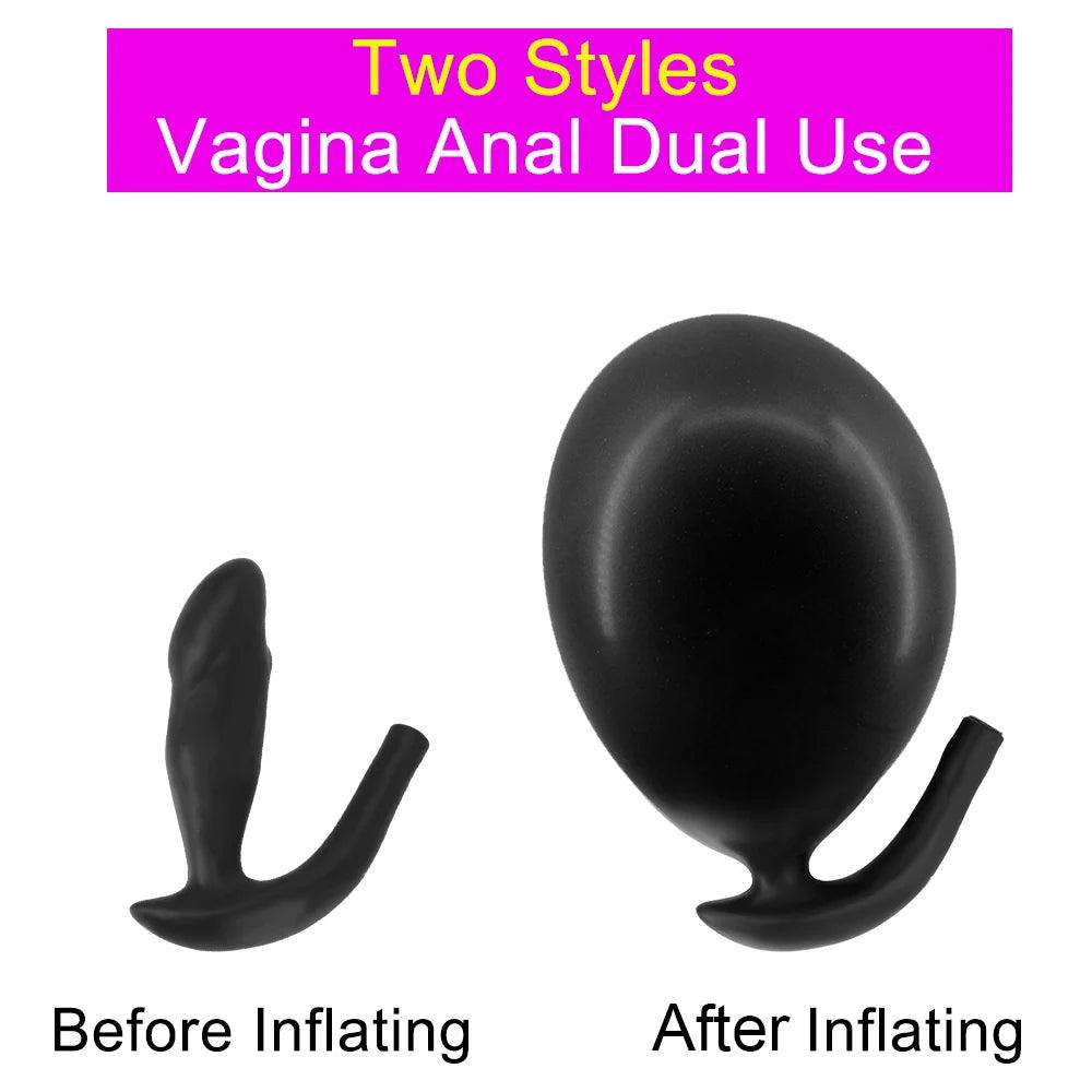 Go Out Silikone oppustet Super Big Anal Plug Dildo