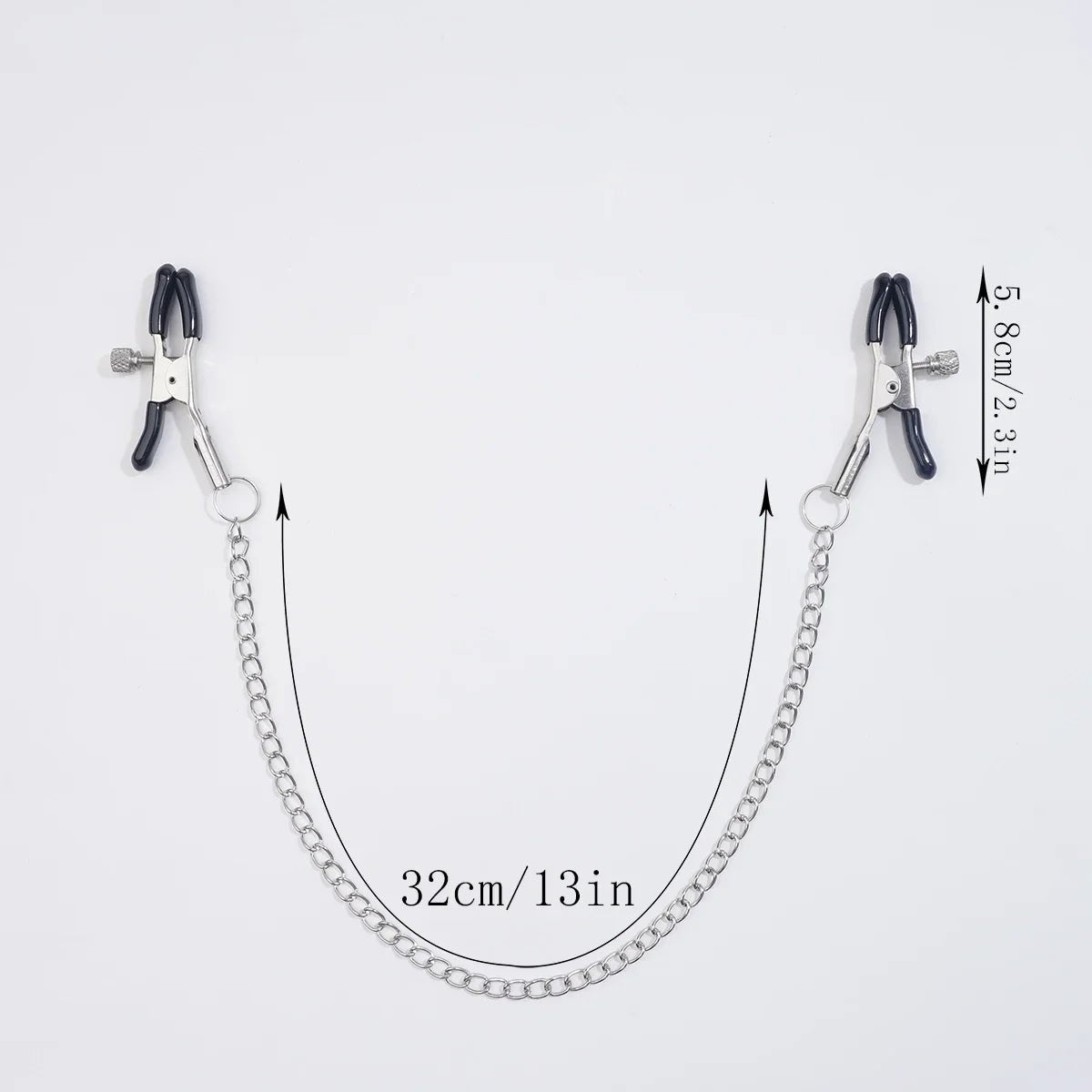 Metal Nipple Clamp With Chain For Women Fetish Bondage