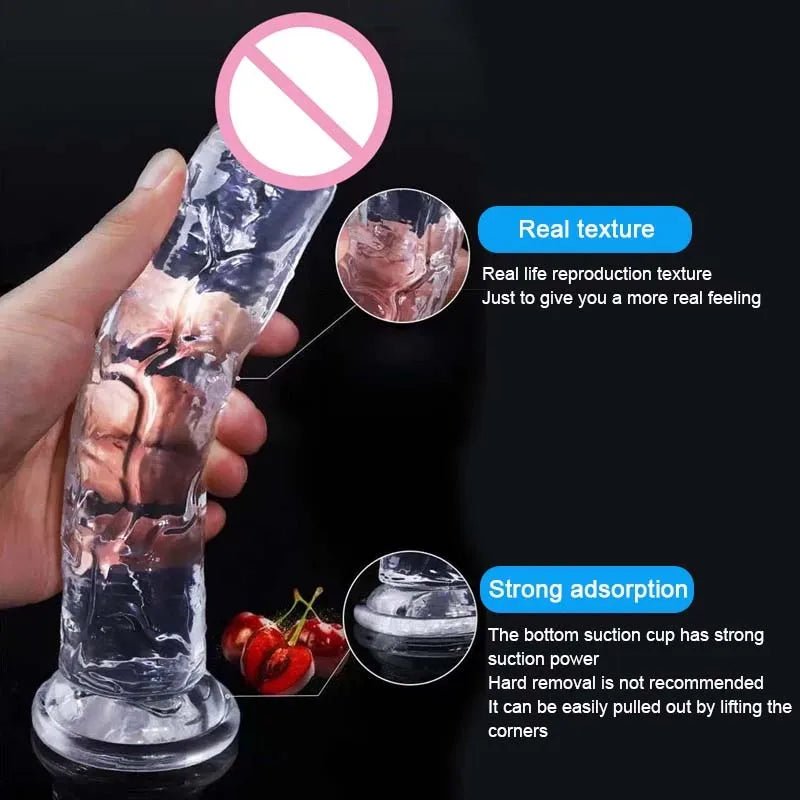 Transparent Realistic Toy Soft Crystal Jelly G Spot Delight
