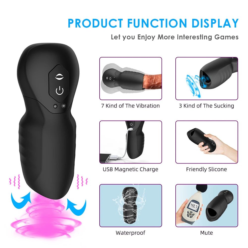 Dingfoo Automatic Sucking Male Machine Vibrator Toy for Pleasure