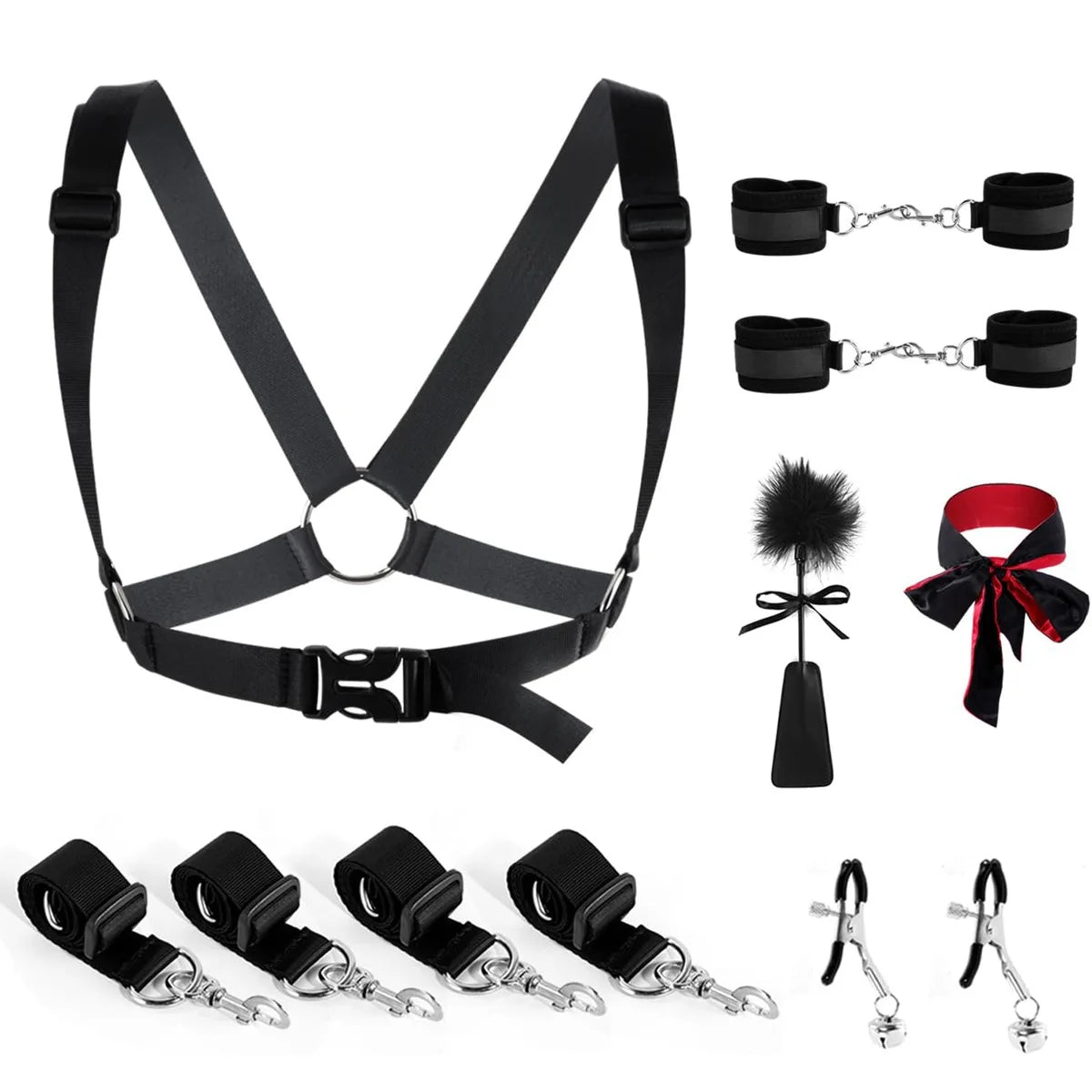 BDSM Handcuff Restraint Set For Couples Bondage Toy Skin Friendly