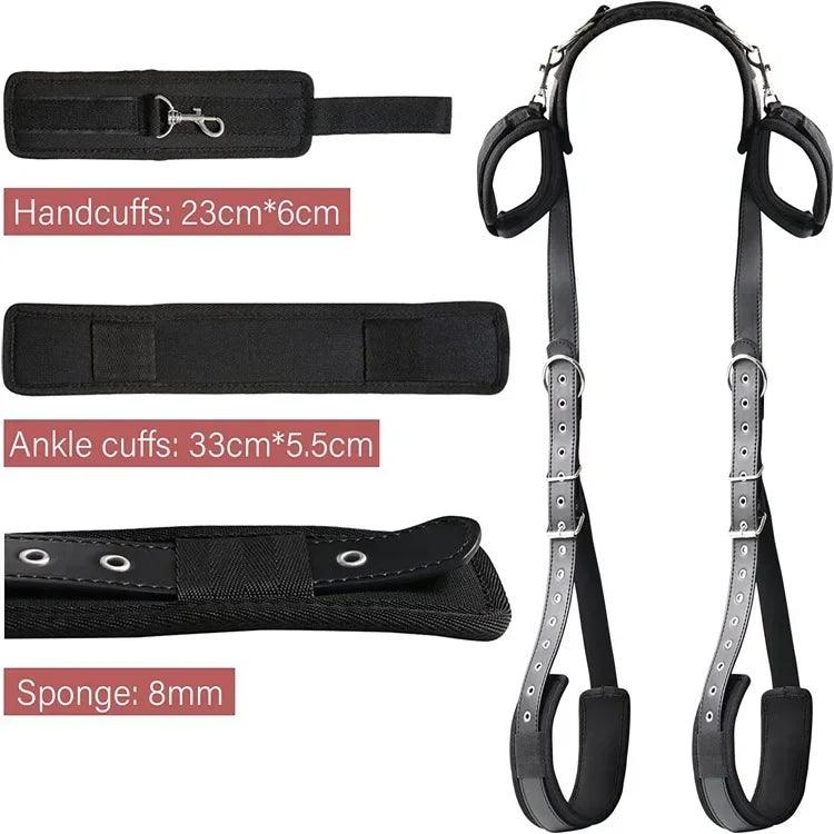 BDSM Sex Handcuffs Restraints Open Leg Ankle Cuffs Set