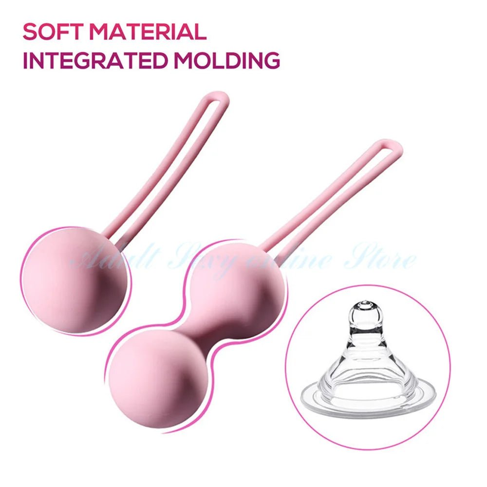3PCS Safe Shrinking Kegel Ball Smart Ben Wa Balls Geisha Silicone