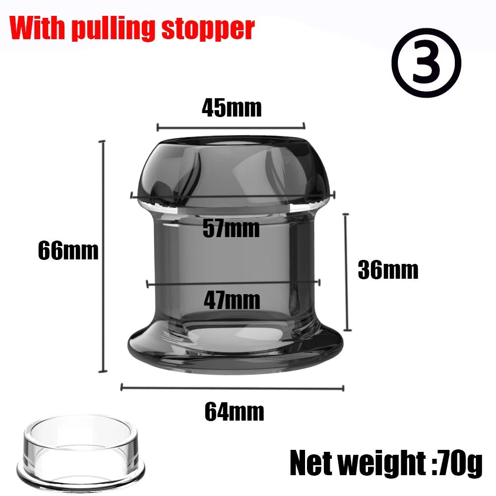 Hollow Plug Silicone Butt Plugs with Stopper for Prostate Massage