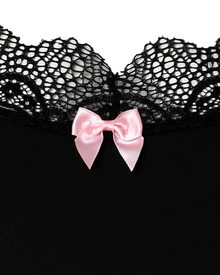 Plus Size Sexy Women Lingerie Set Heart Print Lace Pajamas