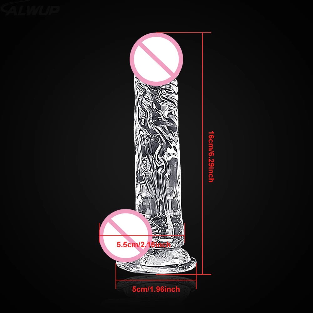 3 Sizes Transparent Soft Jelly Realistic Toys for Pleasure