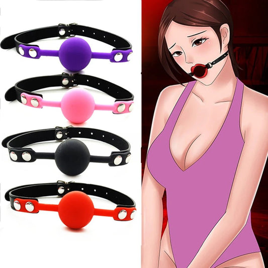 Soft Silicone Gag Ball Sex Toys for Couples BDSM Fun