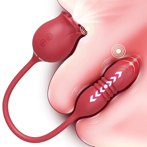 Rose Sucking Thrusting Vibrator for Ultimate Pleasure Device