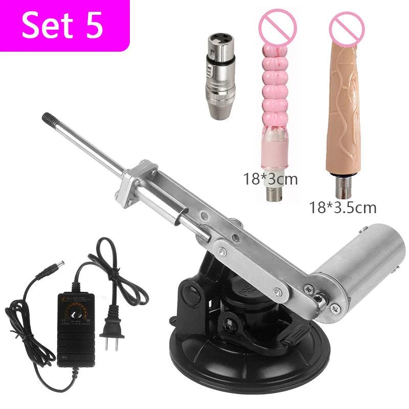 Mini teleskopisk sexmaskine med dildo 39 mm slaglængde