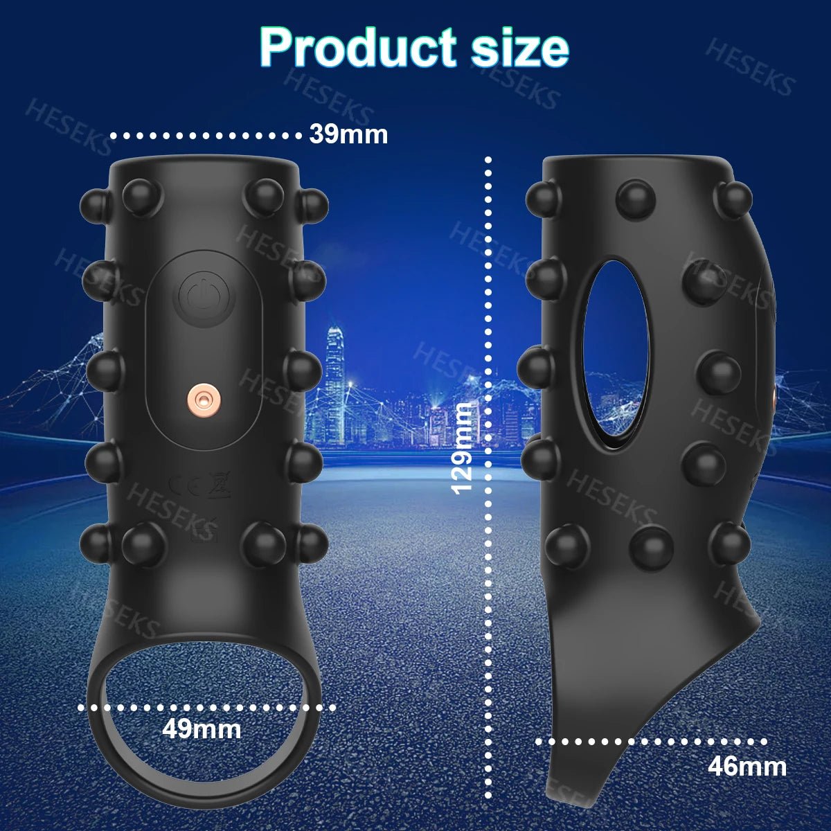 HESEKS Vibrating Sleeve Ring for Ultimate Pleasure Boost
