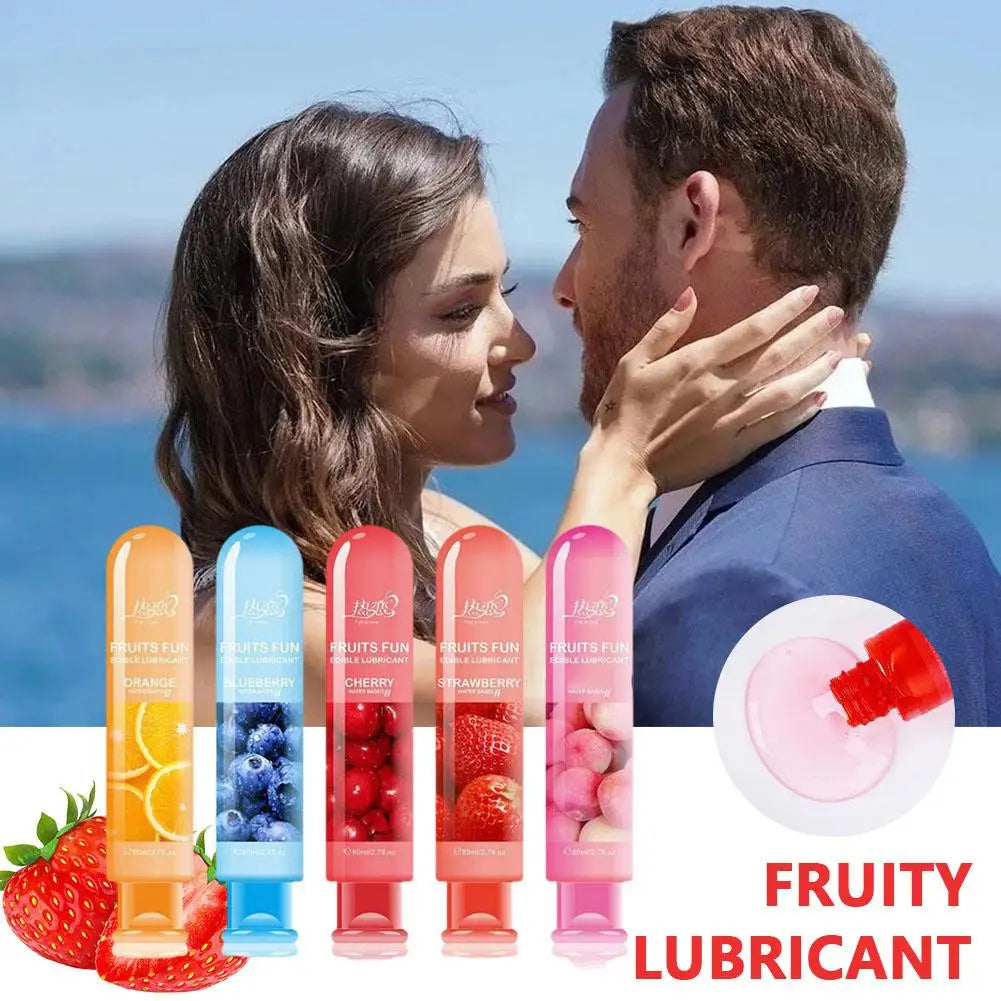 Edible Fruit Flavored Water-based Lubricant Easy To Clean Non Greasy