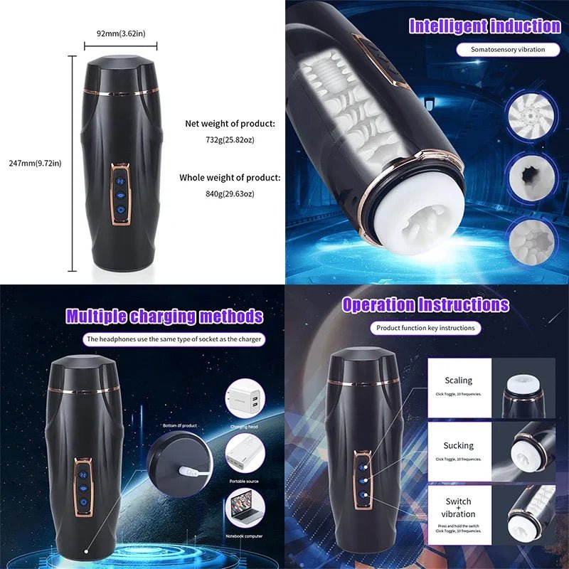 Male Automatic Pleasure Device And Vibrating Plug Stimulator for Ultimate Satisfaction